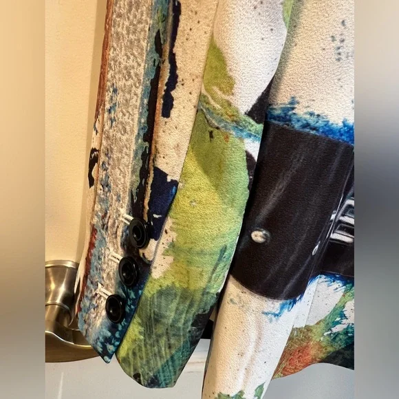 Alice + Olivia Graffiti X Basquiat Newsprint Blazer NWT XS Small M 2 4 6 8 ❤️‍🔥